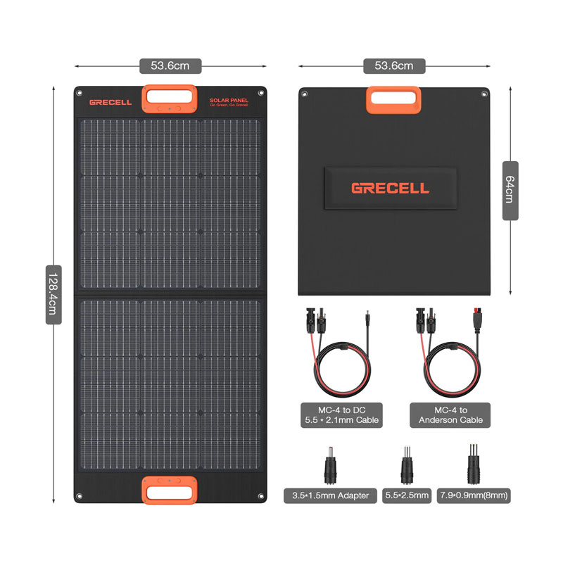 GRECELL 100W Portable Solar Panel GRECELL 100W Portable Solar Panel